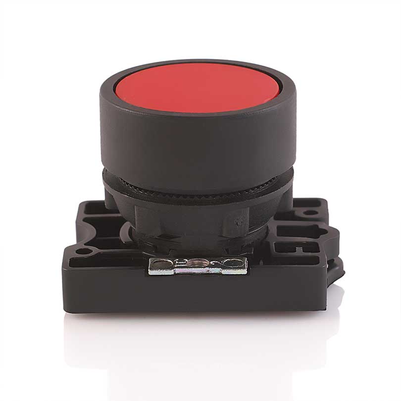 Push Button Black Red